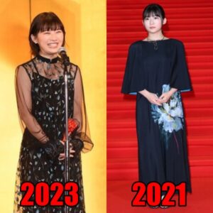 伊藤沙莉の2021年・2023年の画像比較